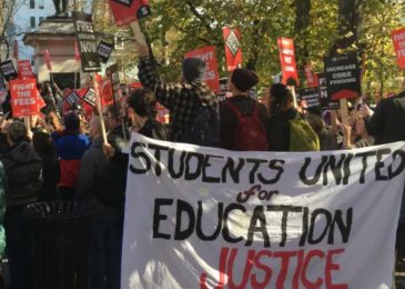 News release: Students rally; demand the crisis in post-secondary education to be addressed