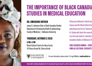 PSA: Public Lecture by Dr. OmiSoore Dryden, James Robinson Johnston Chair in Black Canadian Studies at Dalhousie University