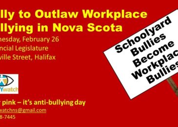 PSA: Rally to outlaw workplace bullying in Nova Scotia