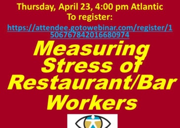 PSA: Free webinar – Measuring stress of restaurant and bar workers