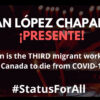 Media Release: Calls for permanent resident status intensify as third migrant farmworker dies of COVID-19 in Ontario