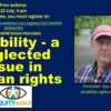 PSA: Free Equity Watch webinar: Disability: A neglected issue in human rights, Wednesday, July 22, 4 pm