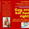 PSA: Mark your calendars – Equity Watch webinar March 9 – Gag orders kill human rights How we can stop or limit non-disclosure agreements (NDAs)
