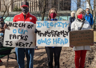 News brief: Environmentalists and locals rally at Law Courts to defend pristine Owls Head from turning into golf courses and resort